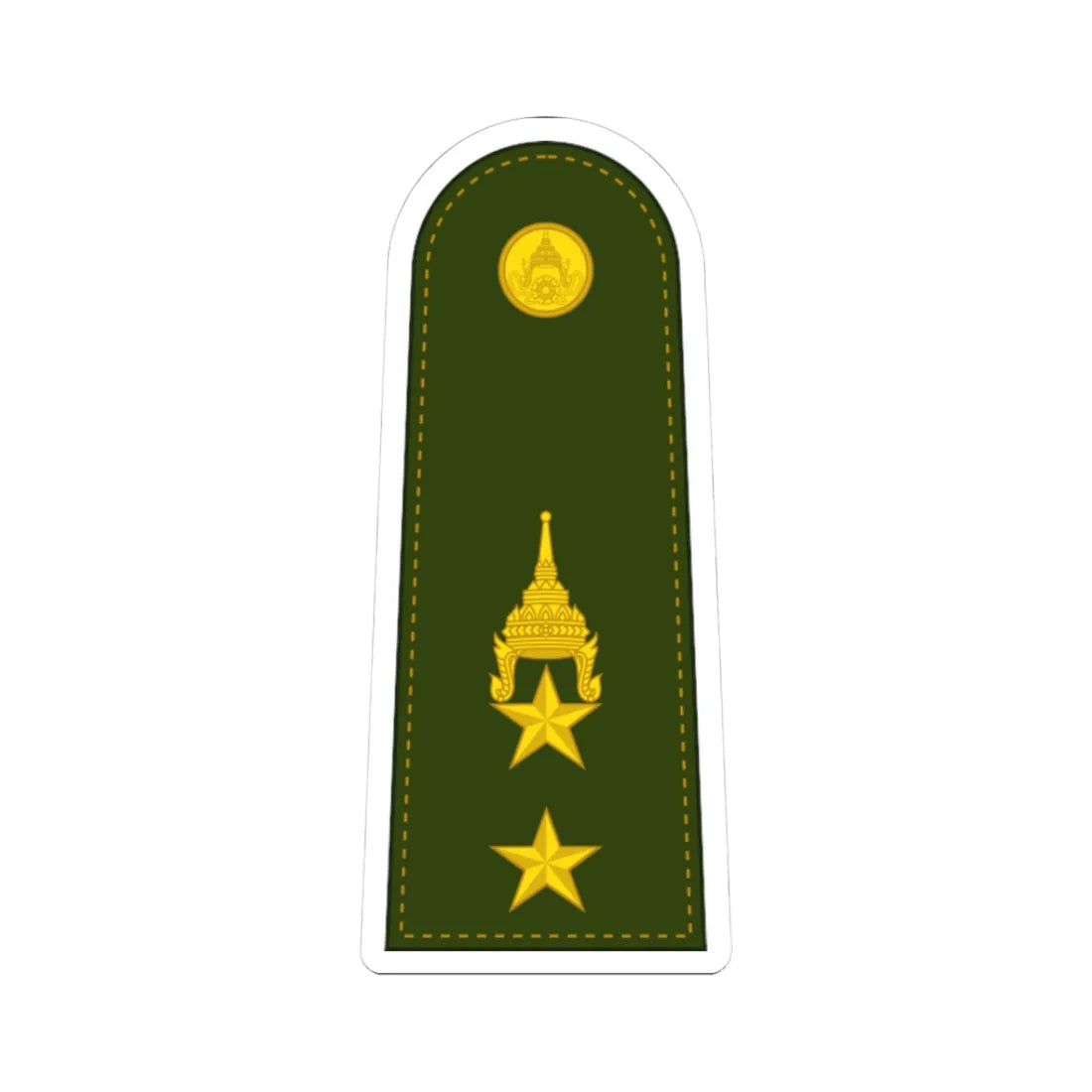 RTA OF 4 Lieutenant Colonel (Thailand) (Military Rank) STICKER Vinyl Kiss-Cut Decal 3 Inch White - The Sticker Space
