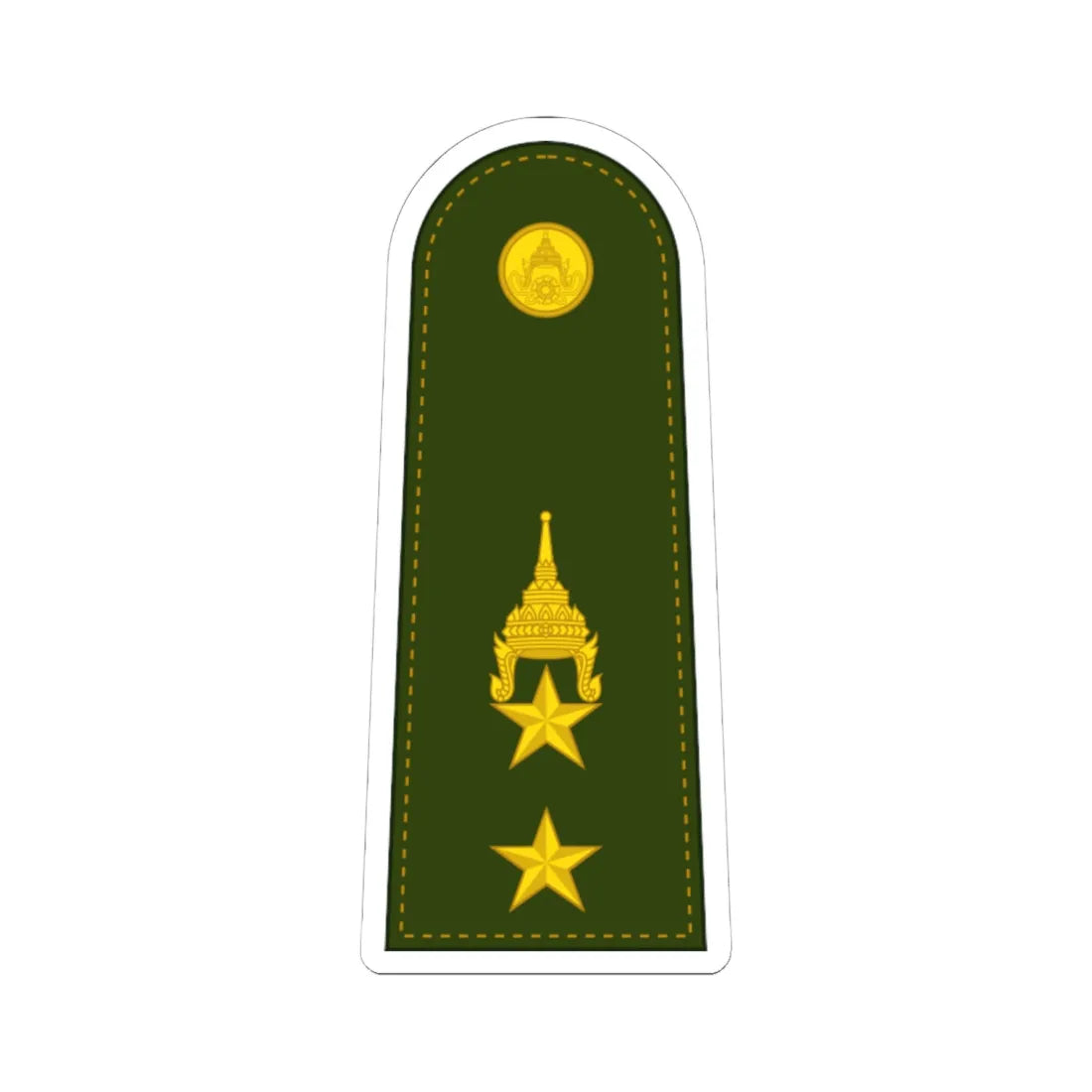 RTA OF 4 Lieutenant Colonel (Thailand) (Military Rank) STICKER Vinyl Kiss-Cut Decal 6 Inch White - The Sticker Space