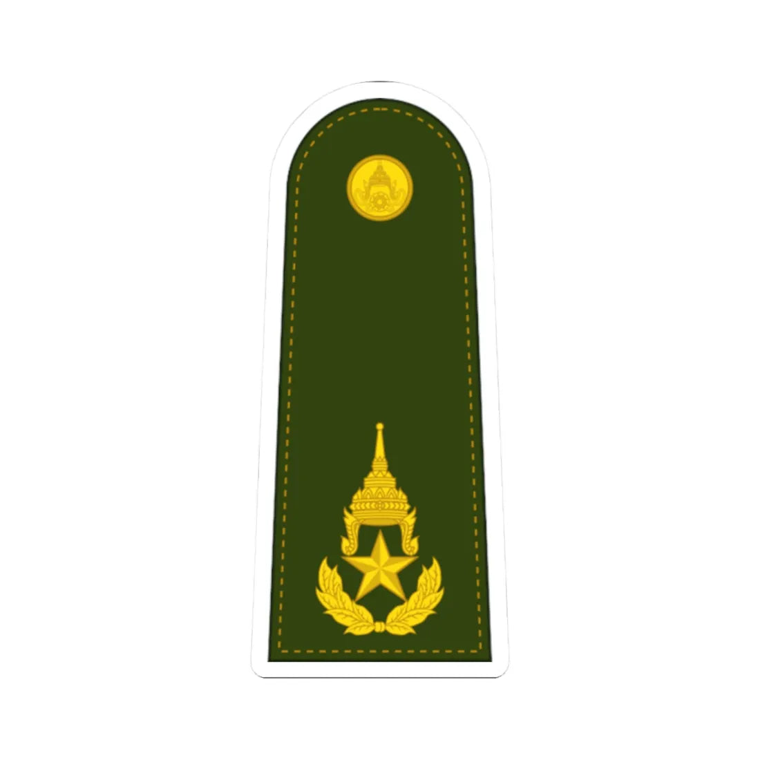 RTA OF 6 Brigadier (Thailand) (Military Rank) STICKER Vinyl Kiss-Cut Decal 2 Inch White - The Sticker Space