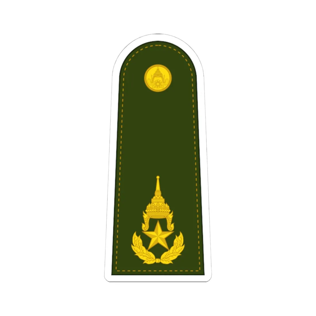RTA OF 6 Brigadier (Thailand) (Military Rank) STICKER Vinyl Kiss-Cut Decal 4 Inch White - The Sticker Space