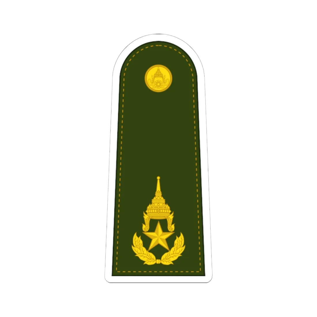 RTA OF 6 Brigadier (Thailand) (Military Rank) STICKER Vinyl Kiss-Cut Decal 6 Inch White - The Sticker Space