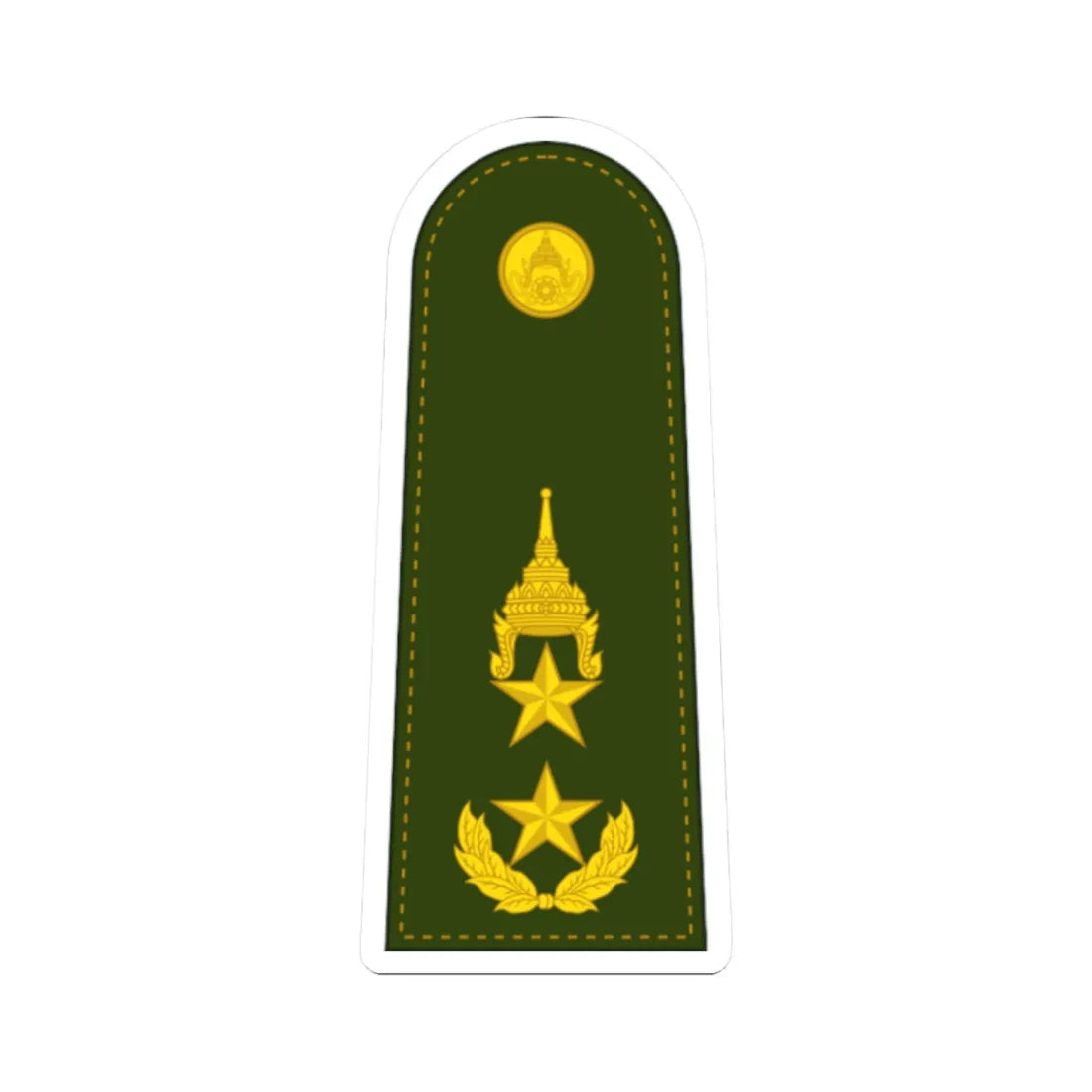 RTA OF 7 Major General (Thailand) (Military Rank) STICKER Vinyl Kiss-Cut Decal 2 Inch White - The Sticker Space