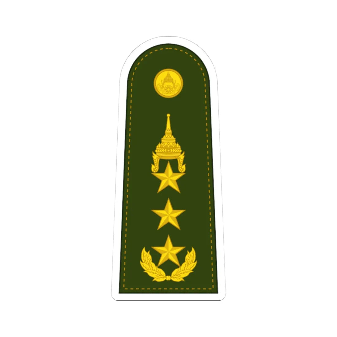 RTA OF 8 Lieutenant General (Thailand) (Military Rank) STICKER Vinyl Kiss-Cut Decal 3 Inch White - The Sticker Space