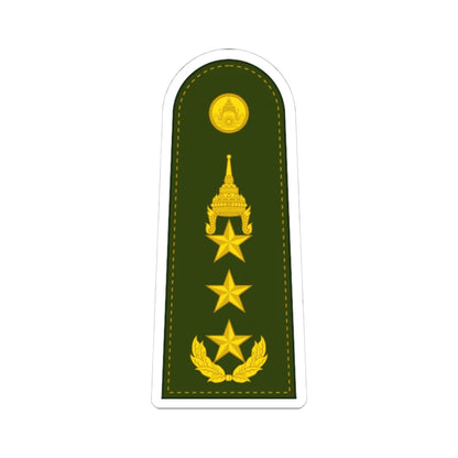 RTA OF 8 Lieutenant General (Thailand) (Military Rank) STICKER Vinyl Kiss-Cut Decal 4 Inch White - The Sticker Space