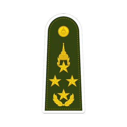 RTA OF 9 General (Thailand) (Military Rank) STICKER Vinyl Kiss-Cut Decal 6 Inch White - The Sticker Space