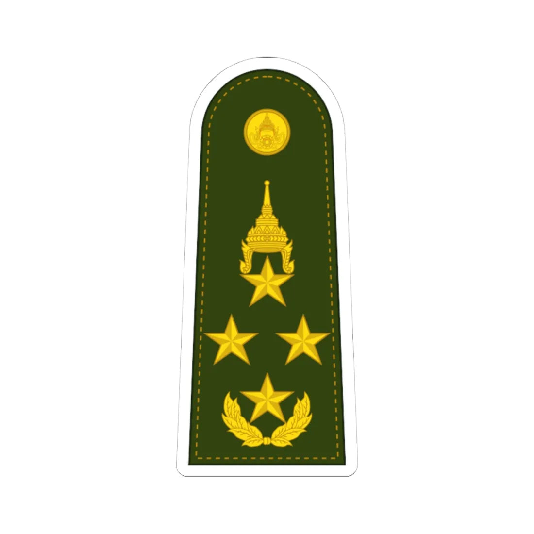 RTA OF 9 General (Thailand) (Military Rank) STICKER Vinyl Kiss-Cut Decal - The Sticker Space