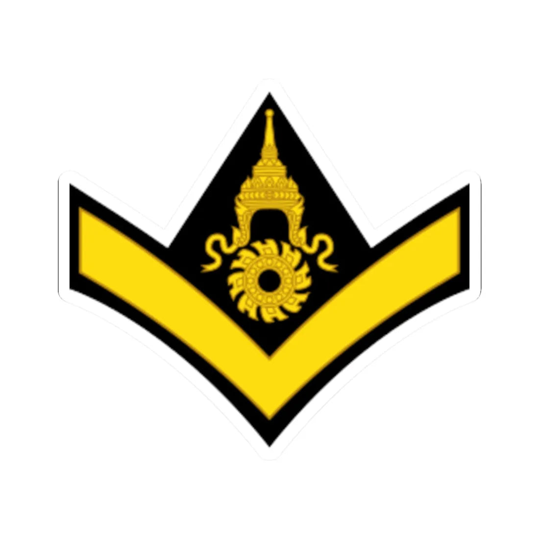 RTA OR 3 Lance Corporal (Thailand) (Military Rank) STICKER Vinyl Kiss-Cut Decal 2 Inch White - The Sticker Space