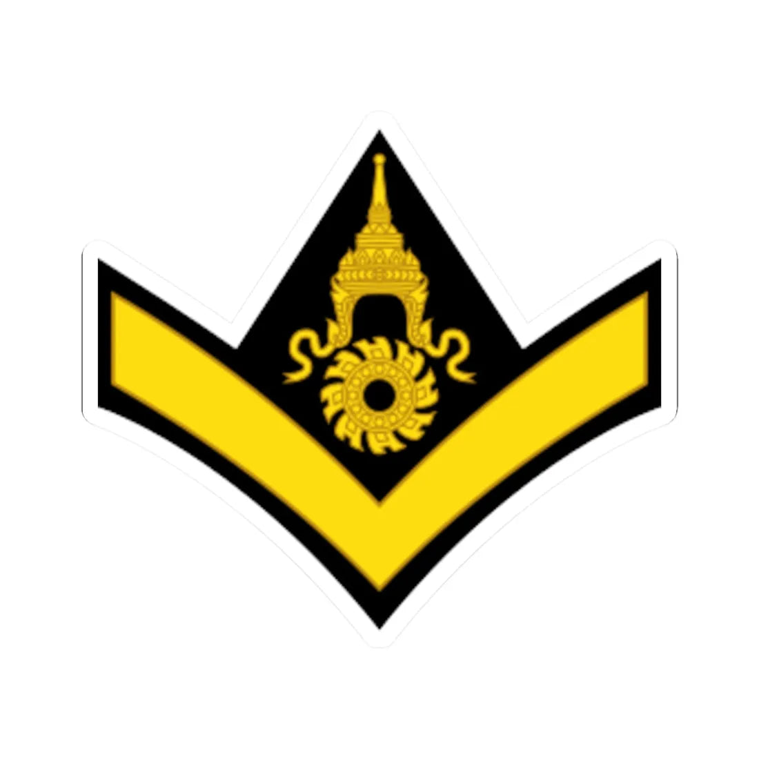 RTA OR 3 Lance Corporal (Thailand) (Military Rank) STICKER Vinyl Kiss-Cut Decal 6 Inch White - The Sticker Space