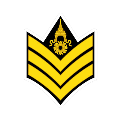 RTA OR 5 Sergeant (Thailand) (Military Rank) STICKER Vinyl Kiss-Cut Decal 4 Inch White - The Sticker Space