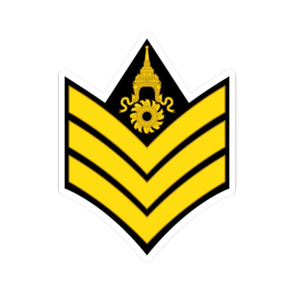 RTA OR 5 Sergeant (Thailand) (Military Rank) STICKER Vinyl Kiss-Cut Decal 6 Inch White - The Sticker Space