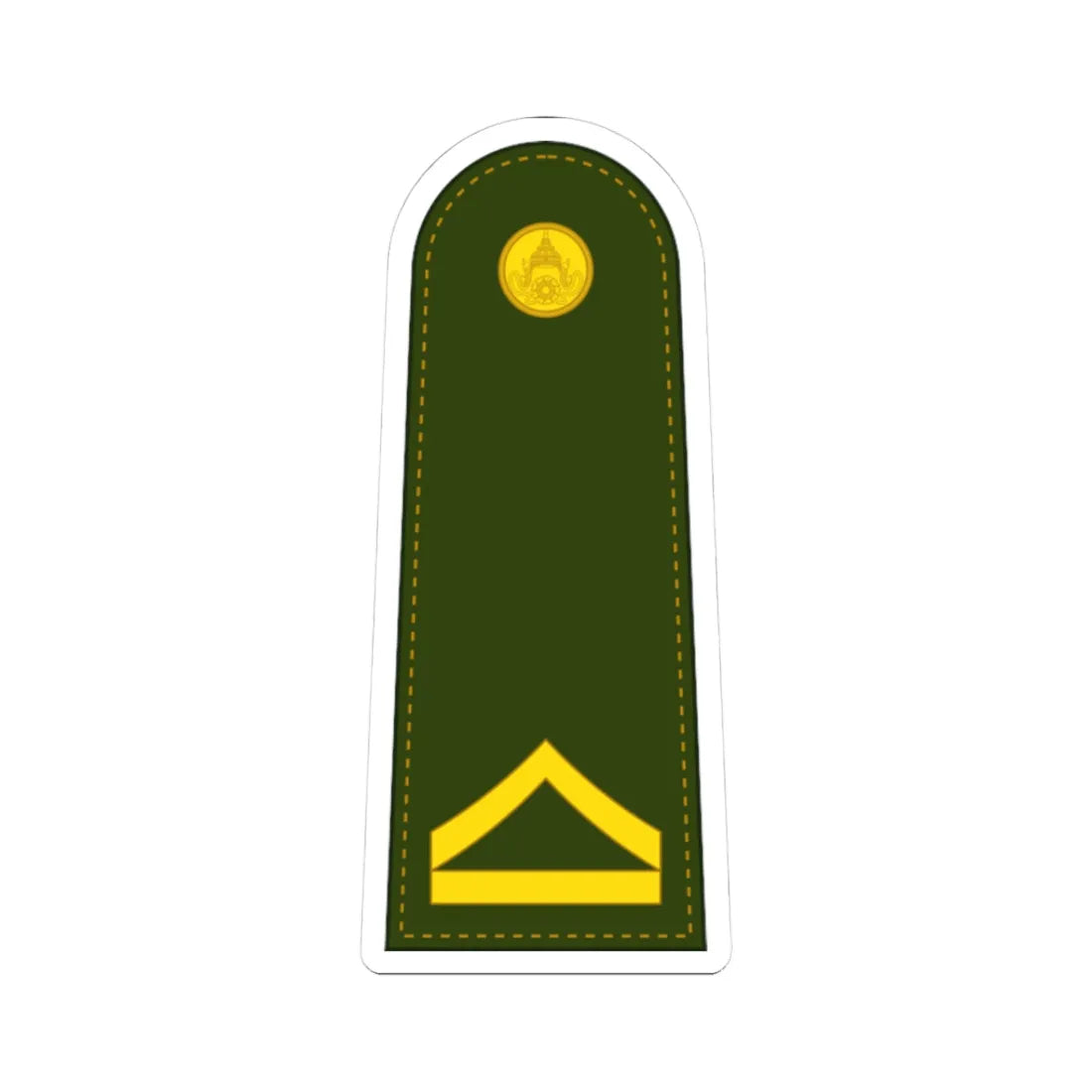 RTA OR 7 Master Sergeant 3rd Class (Thailand) (Military Rank) STICKER Vinyl Kiss-Cut Decal 3 Inch White - The Sticker Space