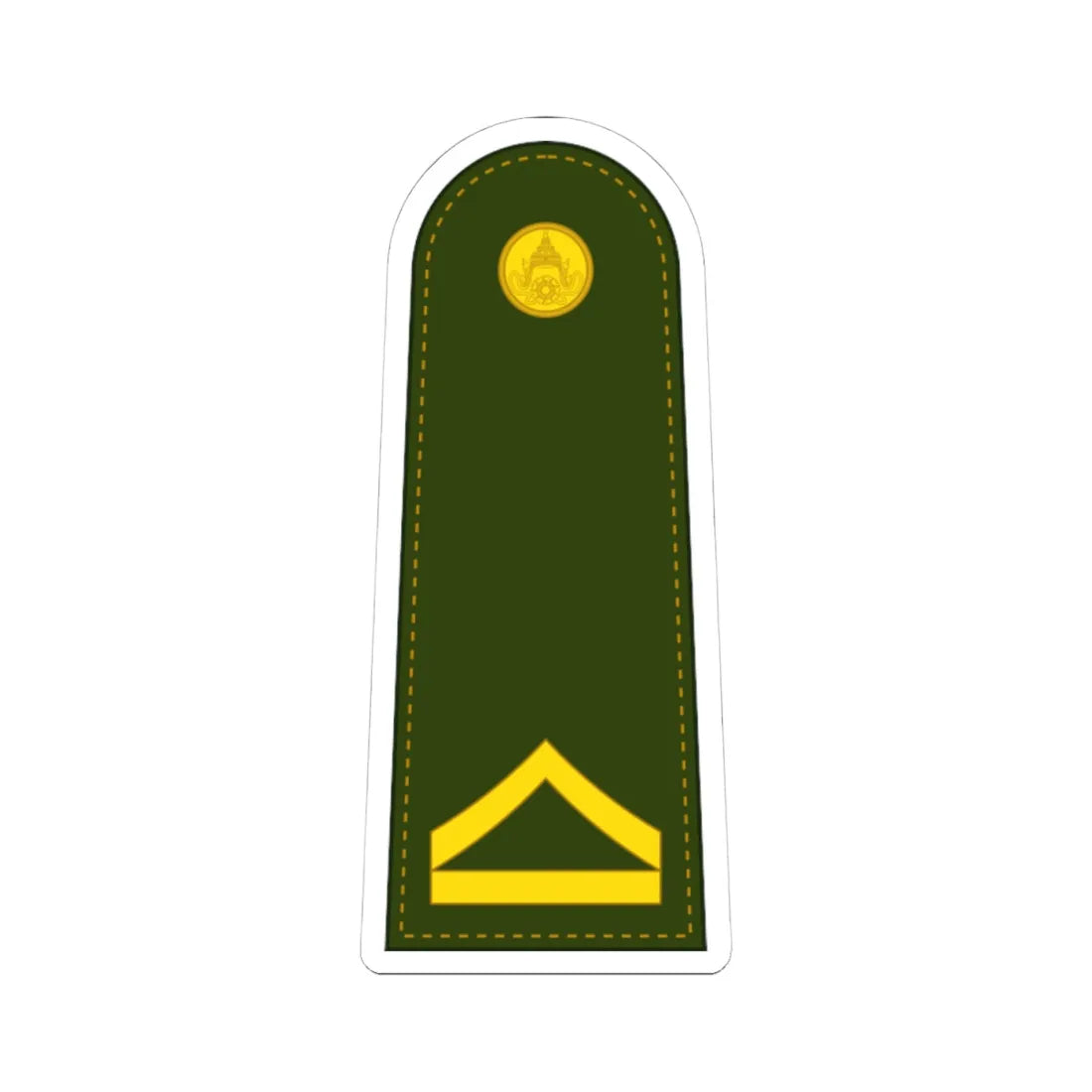 RTA OR 7 Master Sergeant 3rd Class (Thailand) (Military Rank) STICKER Vinyl Kiss-Cut Decal 4 Inch White - The Sticker Space