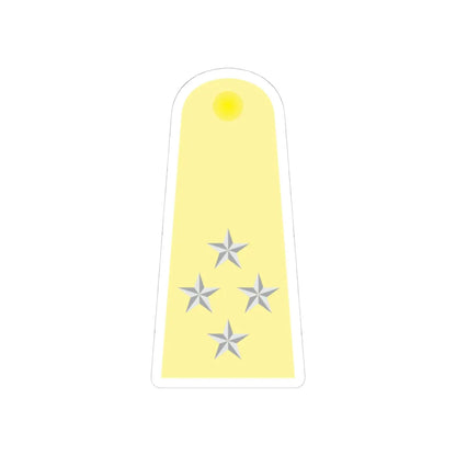 RTAF 09 (Thailand) (Military Rank) STICKER Vinyl Kiss-Cut Decal 4 Inch White - The Sticker Space