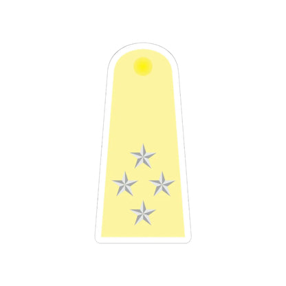 RTAF 09 (Thailand) (Military Rank) STICKER Vinyl Kiss-Cut Decal 6 Inch White - The Sticker Space