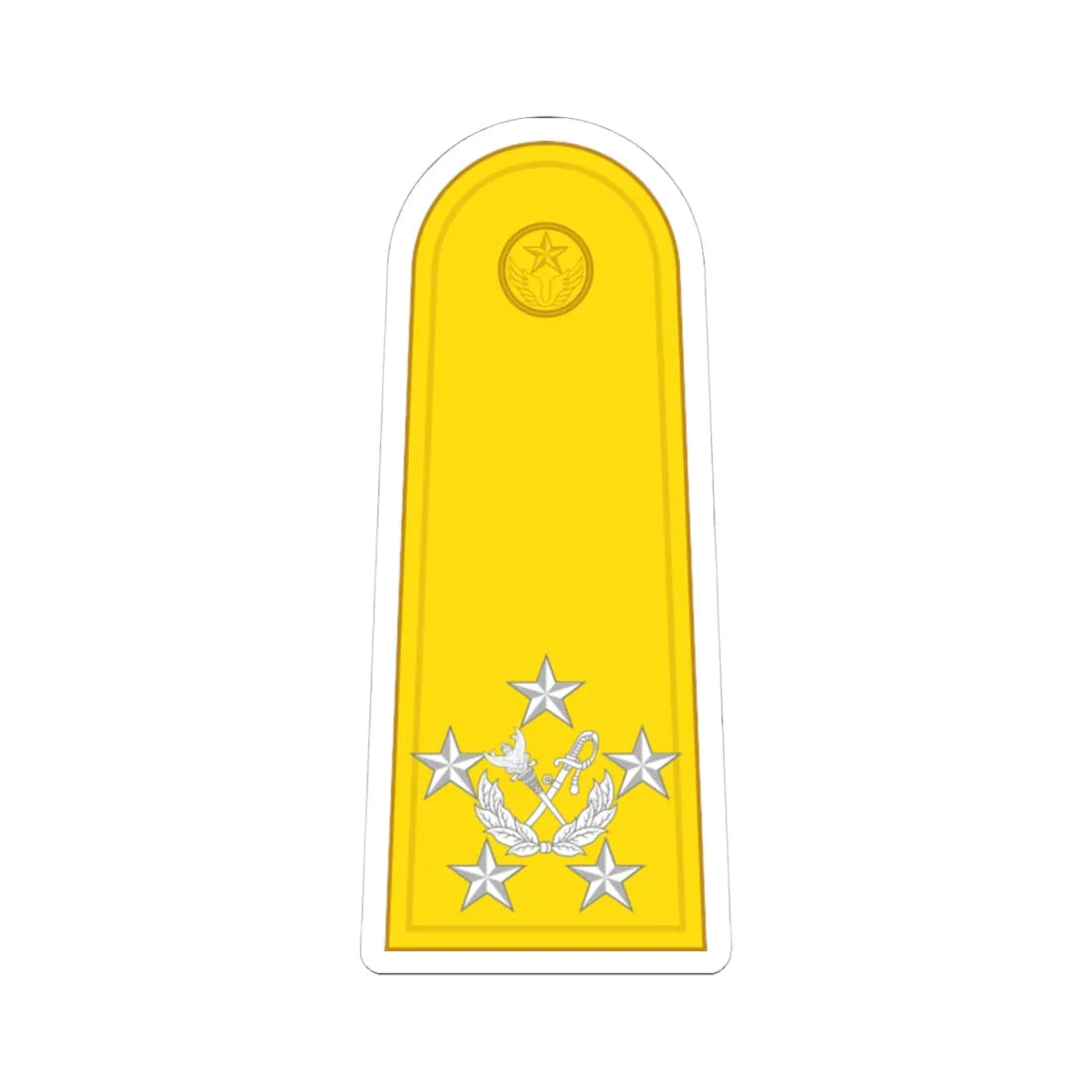 RTAF OF 10 Marshal of the Royal Thai Air Force (Thailand) (Military Rank) STICKER Vinyl Kiss-Cut Decal 4 Inch White - The Sticker Space