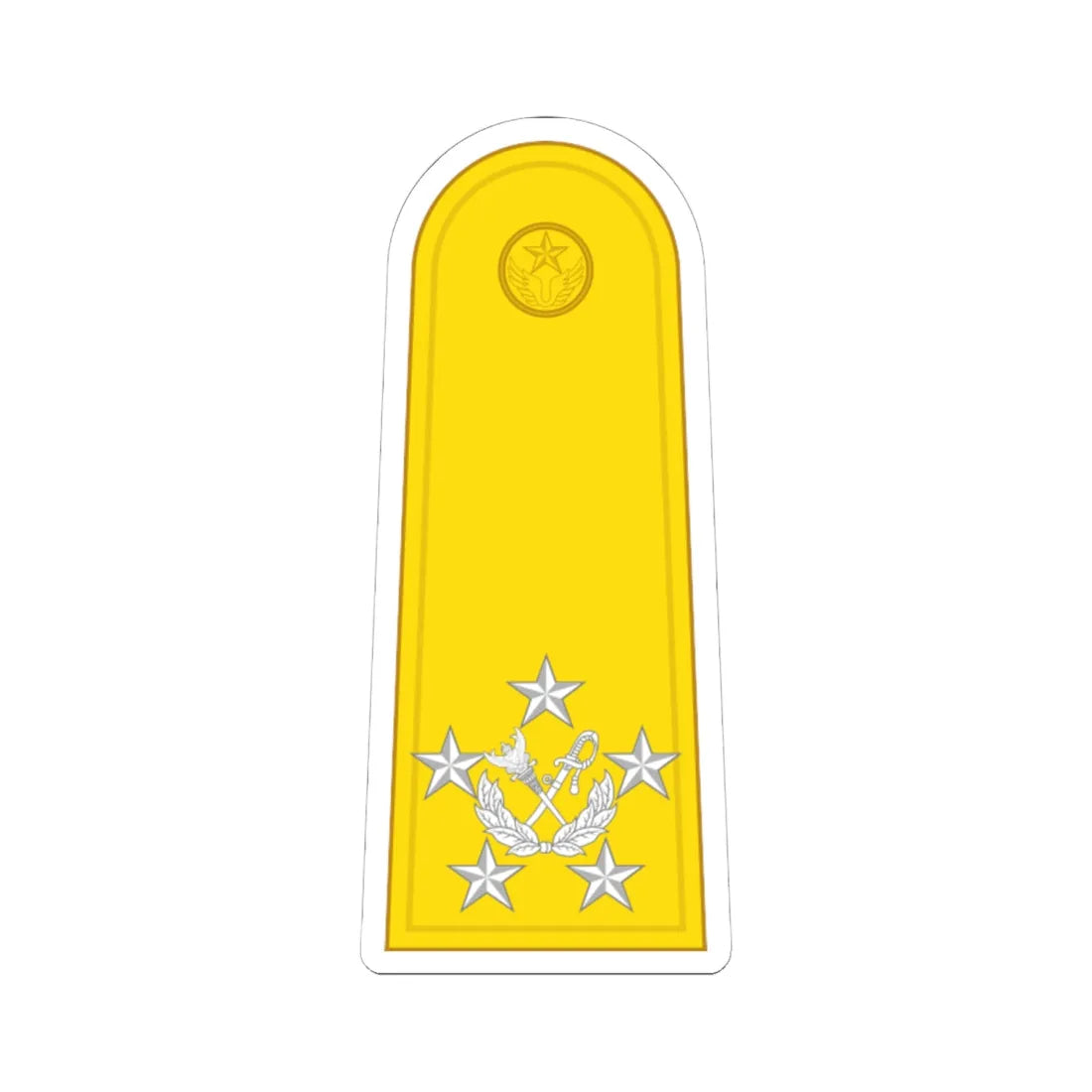 RTAF OF 10 Marshal of the Royal Thai Air Force (Thailand) (Military Rank) STICKER Vinyl Kiss-Cut Decal 6 Inch White - The Sticker Space