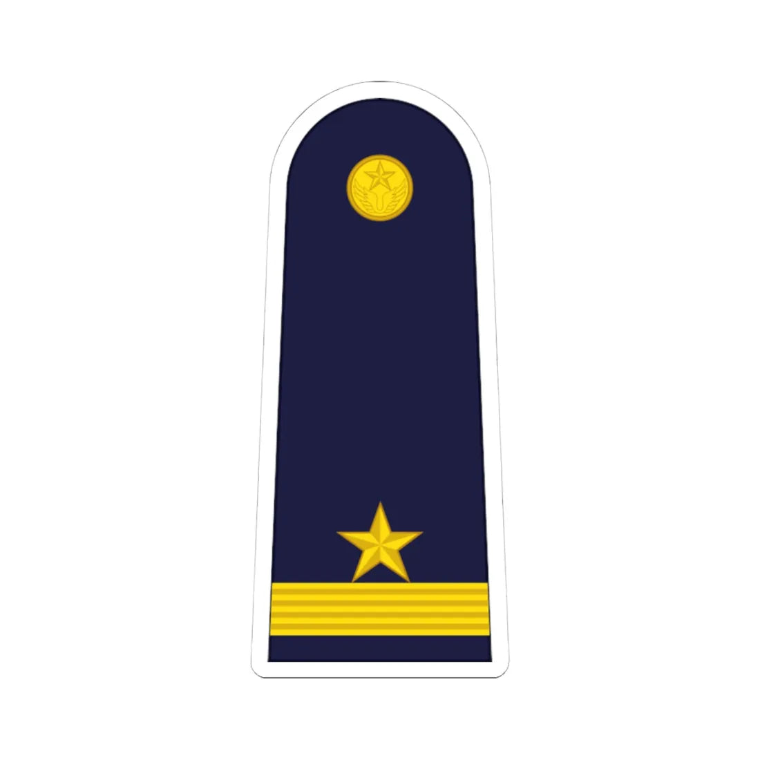 RTAF OF 1a Pilot Officer (Thailand) (Military Rank) STICKER Vinyl Kiss-Cut Decal 4 Inch White - The Sticker Space