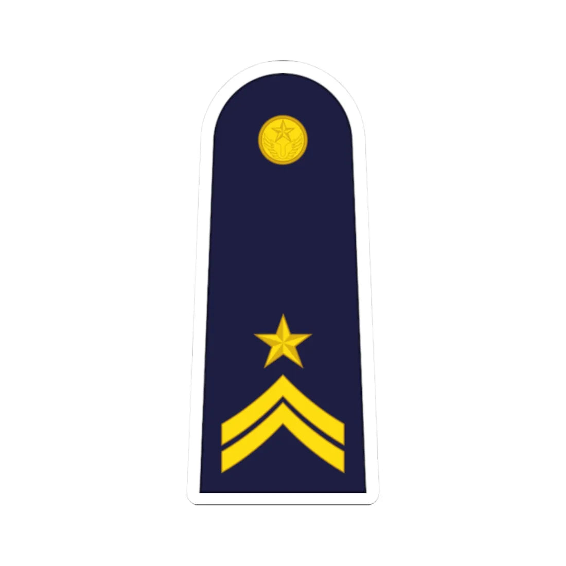 RTAF OR 8 Flight Sergeant 2nd Class (Thailand) (Military Rank) STICKER Vinyl Kiss-Cut Decal 2 Inch White - The Sticker Space