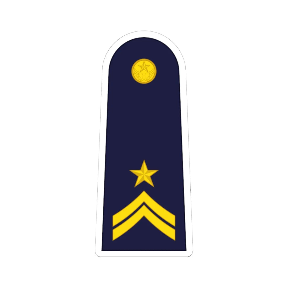 RTAF OR 8 Flight Sergeant 2nd Class (Thailand) (Military Rank) STICKER Vinyl Kiss-Cut Decal 4 Inch White - The Sticker Space