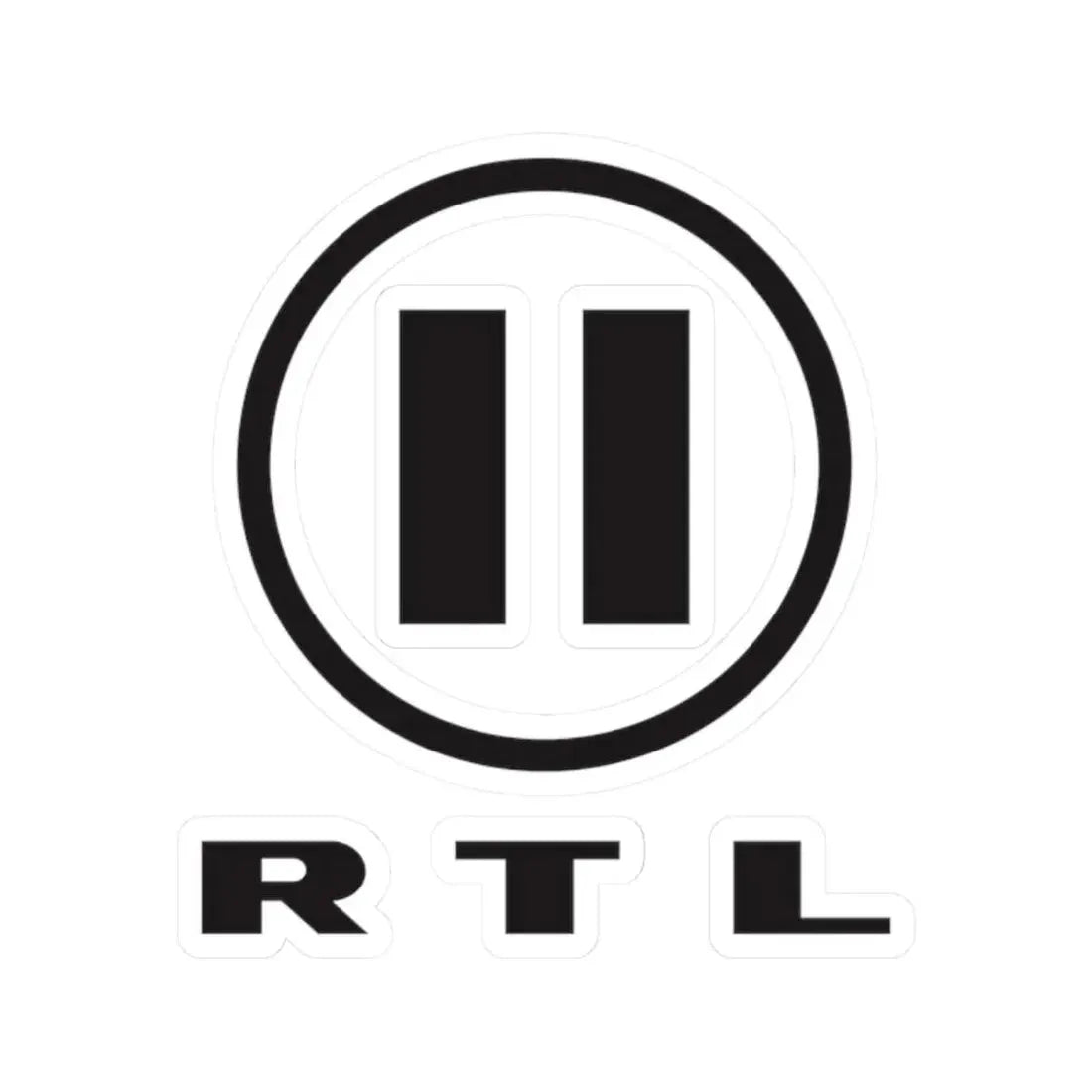 RTL II (2002) (Logo) STICKER Vinyl Kiss-Cut Decal 2 Inch White - The Sticker Space