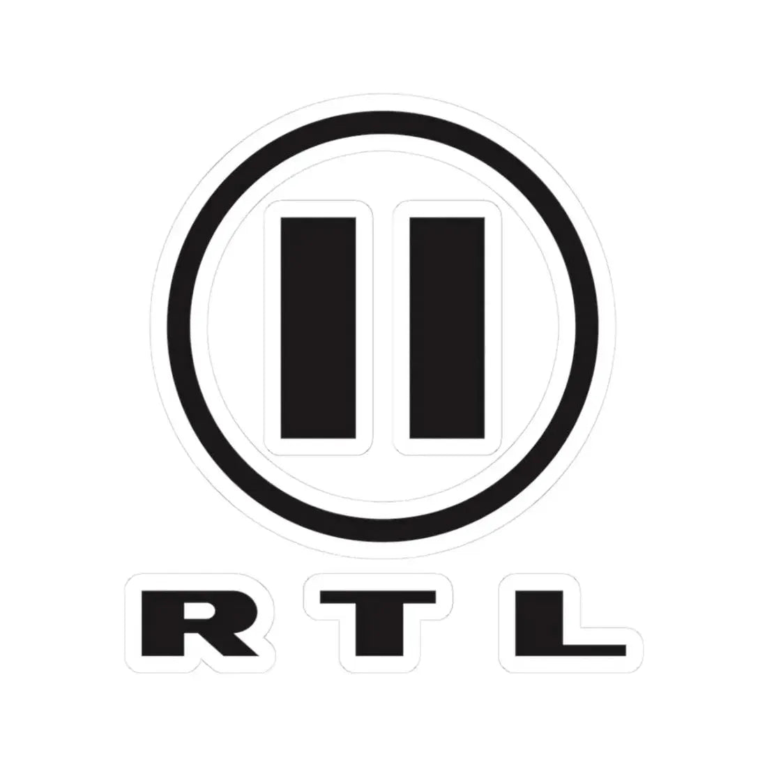 RTL II (2002) (Logo) STICKER Vinyl Kiss-Cut Decal 3 Inch White - The Sticker Space