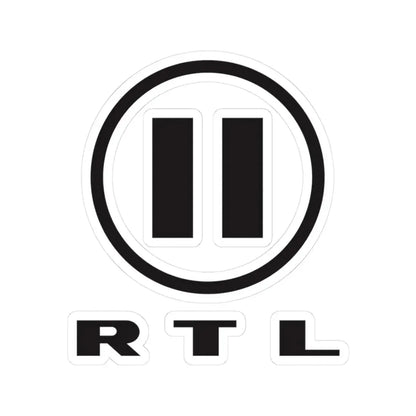 RTL II (2002) (Logo) STICKER Vinyl Kiss-Cut Decal 3 Inch White - The Sticker Space