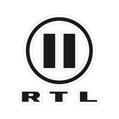 RTL II (2002) (Logo) STICKER Vinyl Kiss-Cut Decal 6 Inch White - The Sticker Space