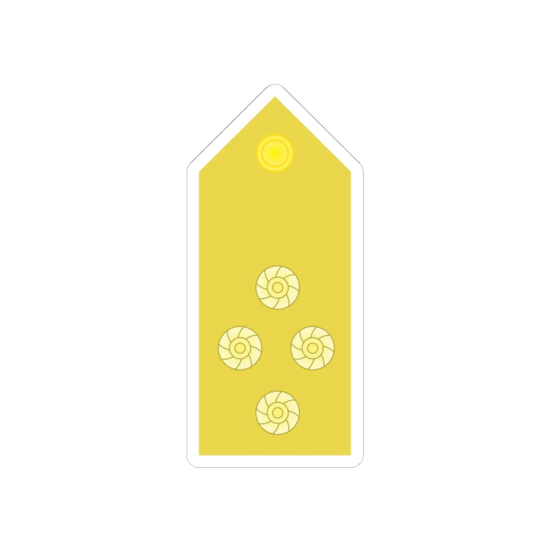 RTN 10 (Thailand) (Military Rank) STICKER Vinyl Kiss-Cut Decal 4 Inch White - The Sticker Space