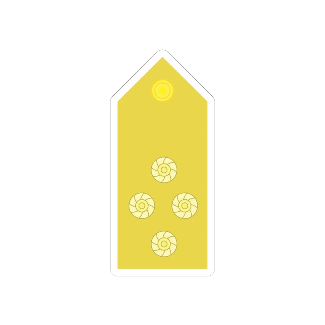 RTN 10 (Thailand) (Military Rank) STICKER Vinyl Kiss-Cut Decal 6 Inch White - The Sticker Space