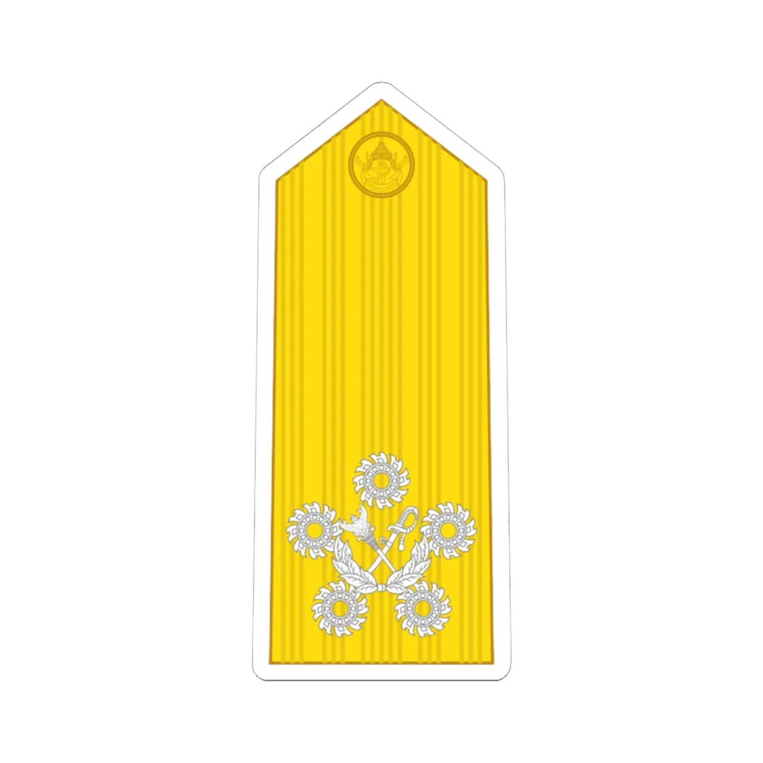 RTN OF 10 Admiral of the Fleet (Thailand) (Military Rank) STICKER Vinyl Kiss-Cut Decal 6 Inch White - The Sticker Space