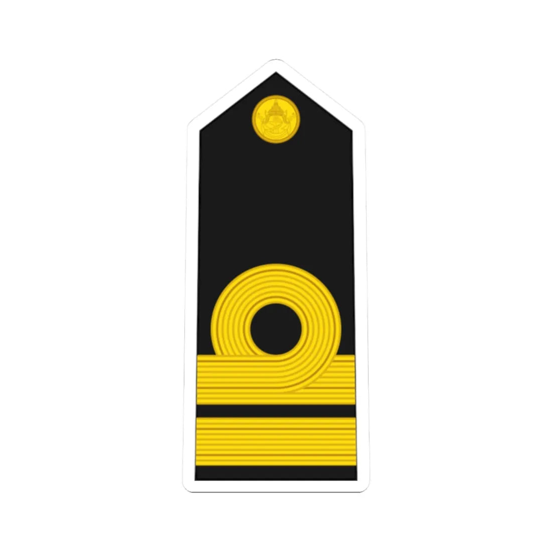RTN OF 2 Lieutenant (Thailand) (Military Rank) STICKER Vinyl Kiss-Cut Decal 2 Inch White - The Sticker Space