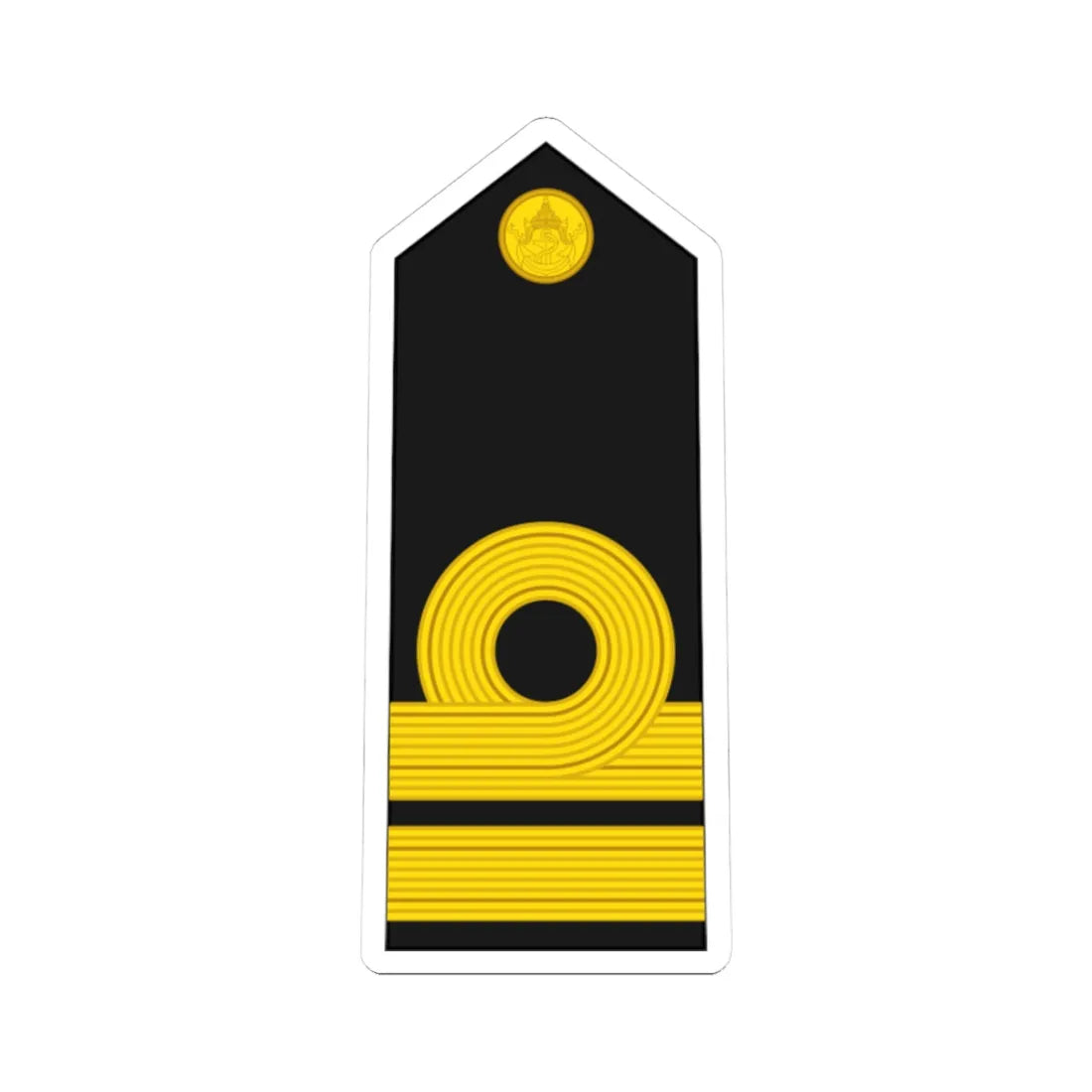 RTN OF 2 Lieutenant (Thailand) (Military Rank) STICKER Vinyl Kiss-Cut Decal 3 Inch White - The Sticker Space