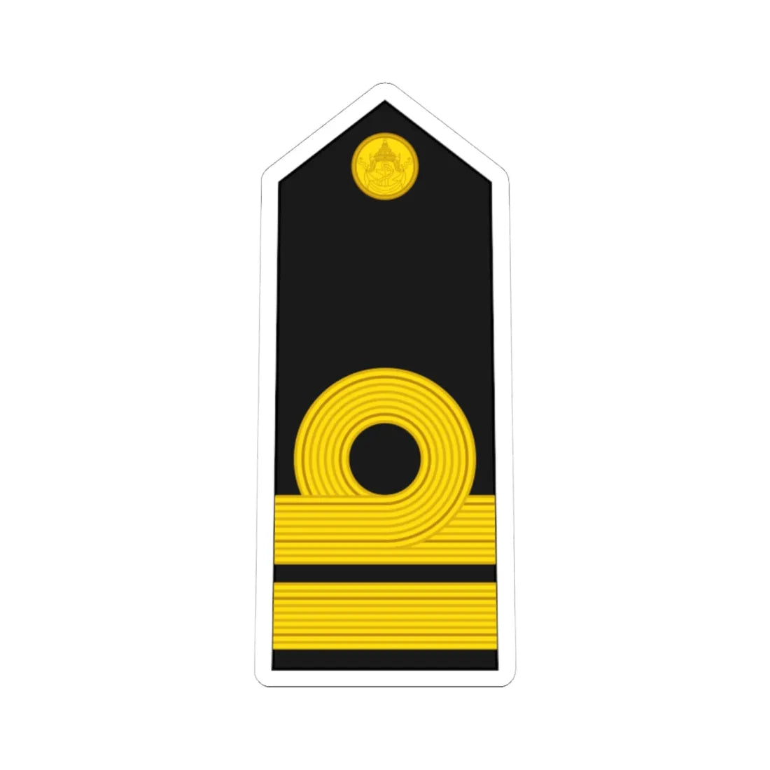 RTN OF 2 Lieutenant (Thailand) (Military Rank) STICKER Vinyl Kiss-Cut Decal 4 Inch White - The Sticker Space