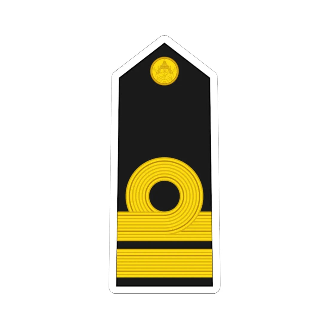 RTN OF 2 Lieutenant (Thailand) (Military Rank) STICKER Vinyl Kiss-Cut Decal 6 Inch White - The Sticker Space