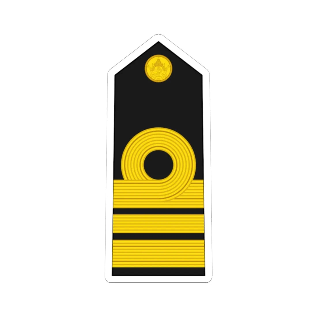 RTN OF 3 Lieutenant Commander (Thailand) (Military Rank) STICKER Vinyl Kiss-Cut Decal 6 Inch White - The Sticker Space