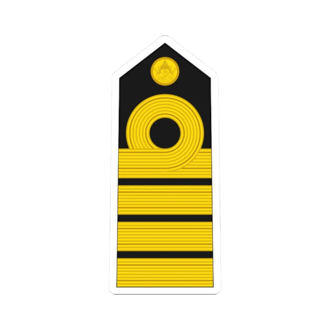 RTN OF 5 Captain (Thailand) (Military Rank) STICKER Vinyl Kiss-Cut Decal 2 Inch White - The Sticker Space