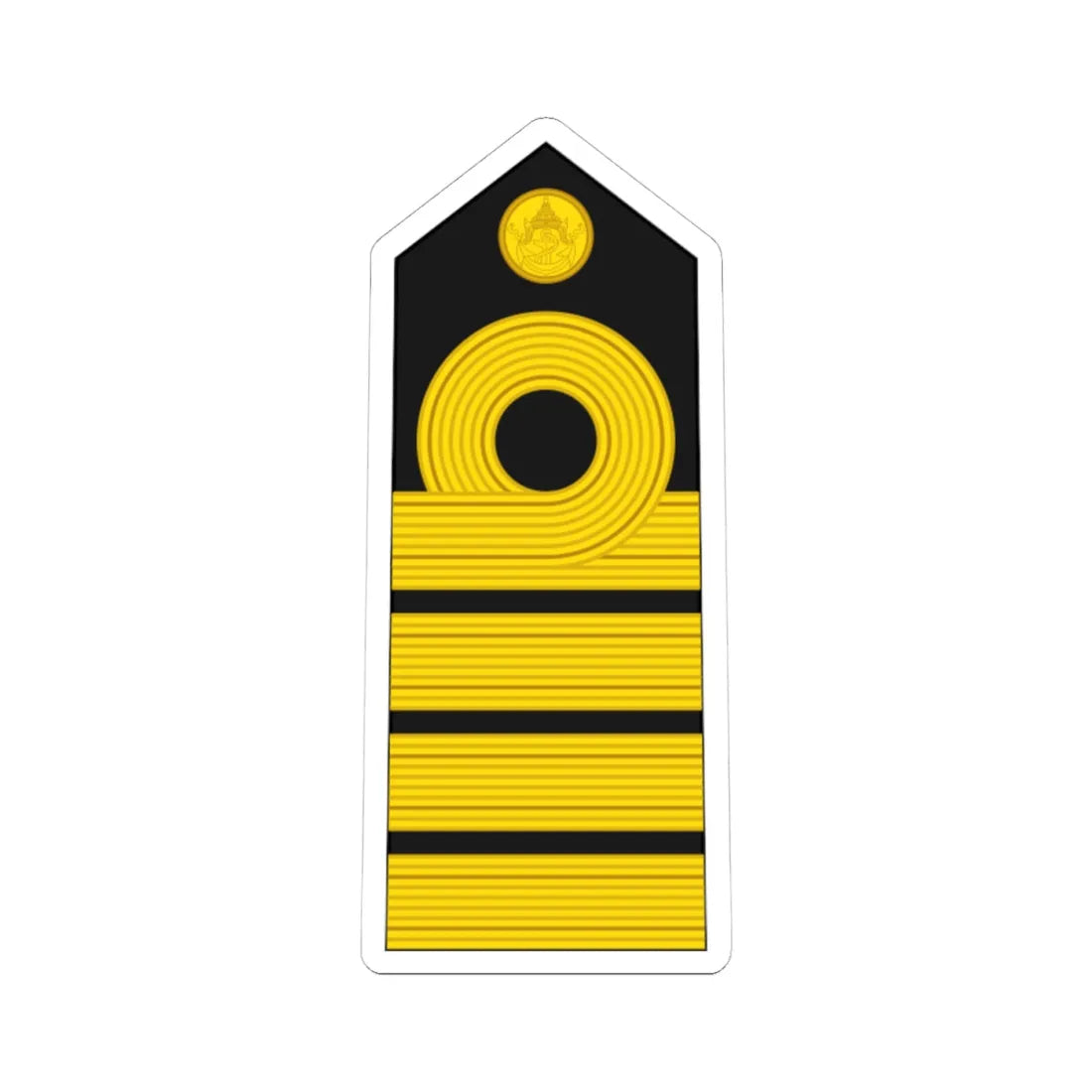 RTN OF 5 Captain (Thailand) (Military Rank) STICKER Vinyl Kiss-Cut Decal 4 Inch White - The Sticker Space