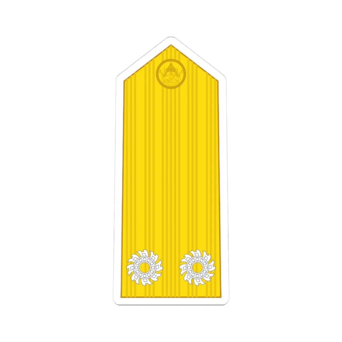 RTN OF 7 Rear Admiral (Thailand) (Military Rank) STICKER Vinyl Kiss-Cut Decal 3 Inch White - The Sticker Space