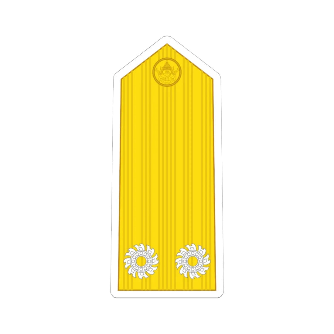 RTN OF 7 Rear Admiral (Thailand) (Military Rank) STICKER Vinyl Kiss-Cut Decal 6 Inch White - The Sticker Space