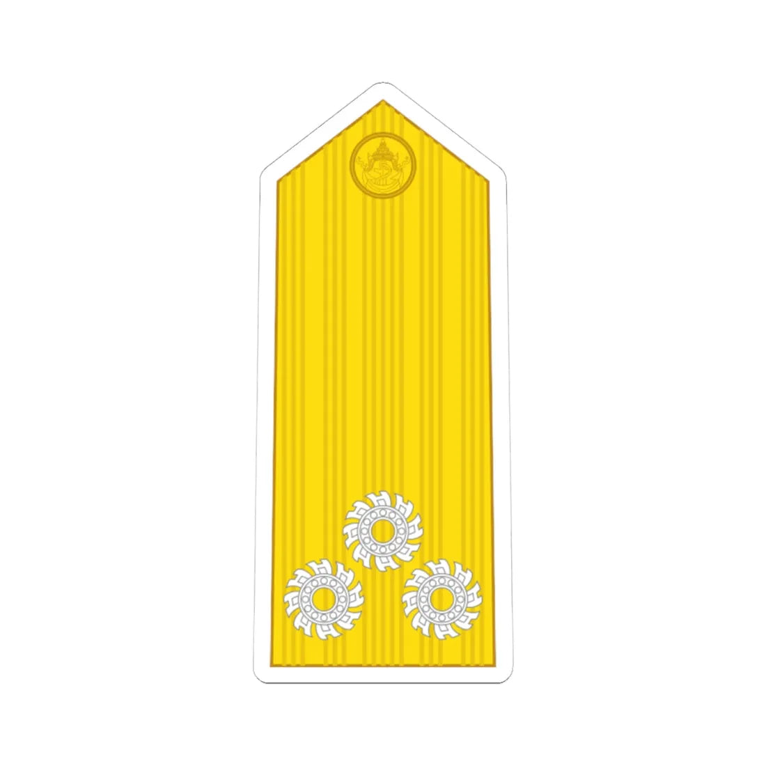 RTN OF 8 Vice Admiral (Thailand) (Military Rank) STICKER Vinyl Kiss-Cut Decal 4 Inch White - The Sticker Space