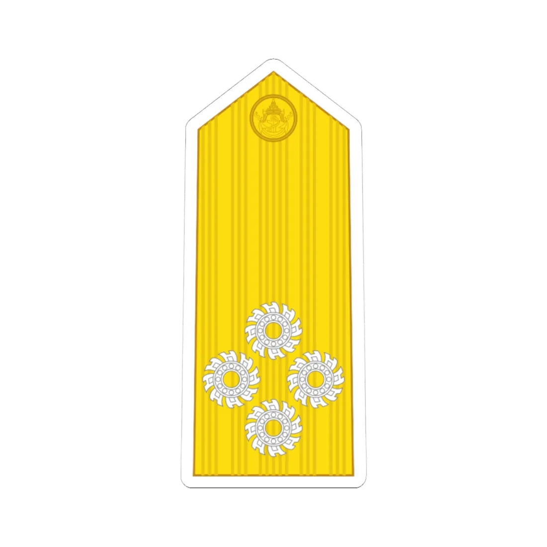RTN OF 9 Admiral (Thailand) (Military Rank) STICKER Vinyl Kiss-Cut Decal 4 Inch White - The Sticker Space