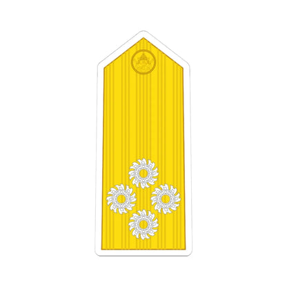 RTN OF 9 Admiral (Thailand) (Military Rank) STICKER Vinyl Kiss-Cut Decal 4 Inch White - The Sticker Space