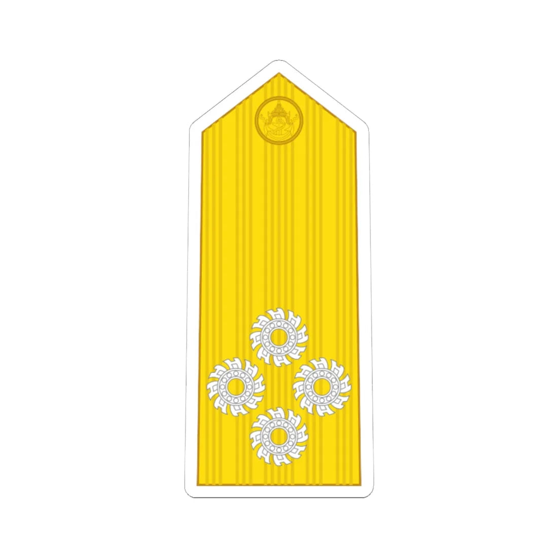RTN OF 9 Admiral (Thailand) (Military Rank) STICKER Vinyl Kiss-Cut Decal 6 Inch White - The Sticker Space