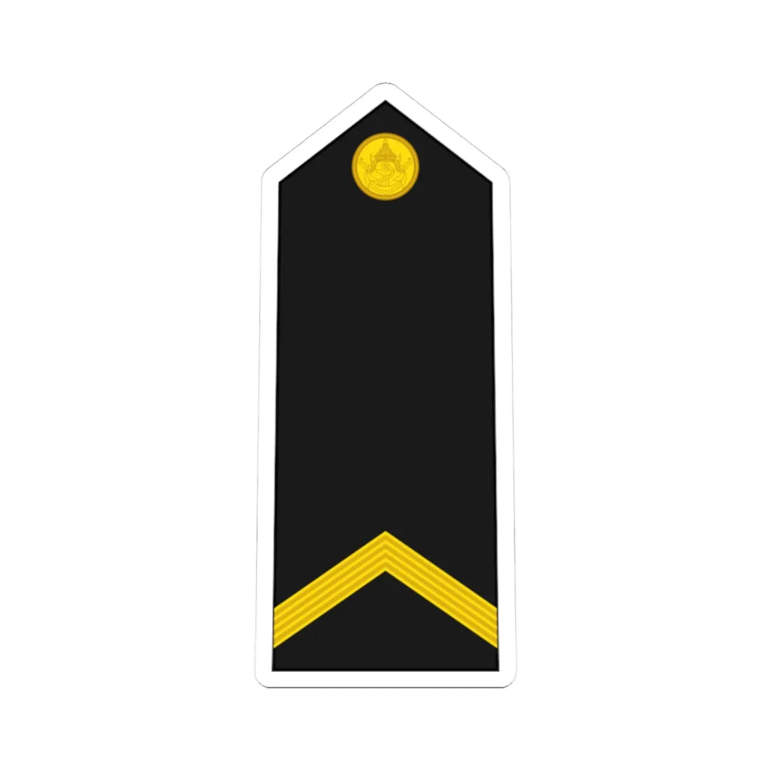 RTN OR 7 Chief Petty Officer 3rd Class (Thailand) (Military Rank) STICKER Vinyl Kiss-Cut Decal 3 Inch White - The Sticker Space