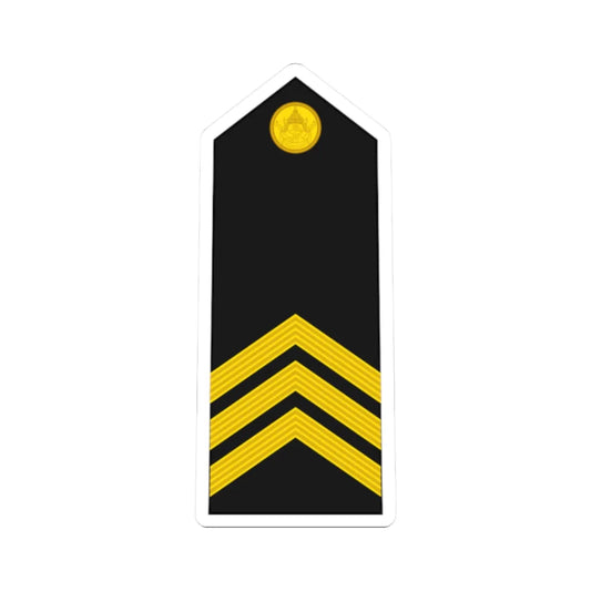 RTN OR 9 Chief Petty Officer 1st Class (Thailand) (Military Rank) STICKER Vinyl Kiss-Cut Decal 2 Inch White - The Sticker Space