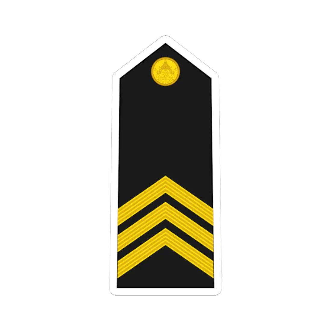 RTN OR 9 Chief Petty Officer 1st Class (Thailand) (Military Rank) STICKER Vinyl Kiss-Cut Decal 3 Inch White - The Sticker Space