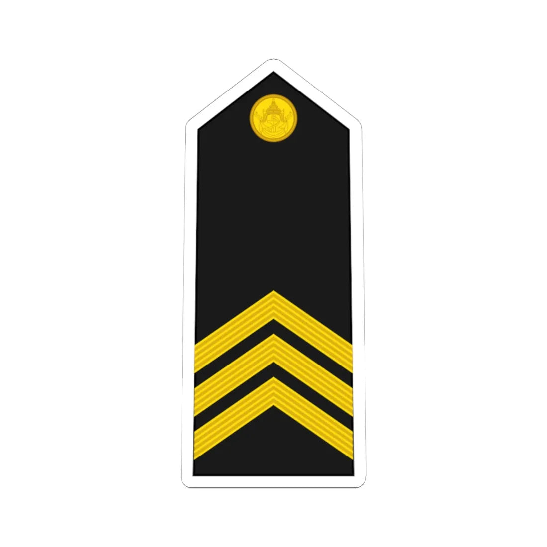 RTN OR 9 Chief Petty Officer 1st Class (Thailand) (Military Rank) STICKER Vinyl Kiss-Cut Decal 6 Inch White - The Sticker Space