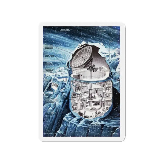 Rubber Fortress, 1949 (Magazine Illustration) Refrigerator Magnet 2 Inch Die-Cut - The Sticker Space