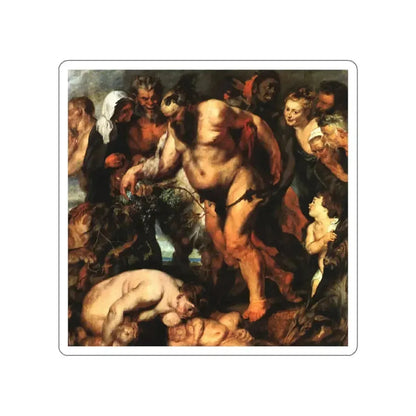 RUBENS, Peter Paul - Drunken Silenus (Artwork) STICKER Vinyl Die-Cut Decal White Die-Cut 3 Inch - The Sticker Space