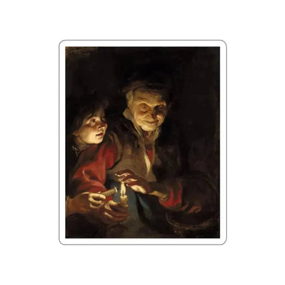 RUBENS, Peter Paul - Night Scene (Artwork) STICKER Vinyl Die-Cut Decal White Die-Cut 2 Inch - The Sticker Space